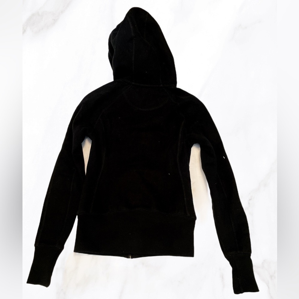 TNA pacific logo black multicolored long sleeve casual zip-up  suede hoodie XS - Picture 4 of 5